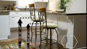 Powell Pennfield Distressed-Black Kitchen-Island Stools (set of 2)