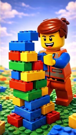 Lego Man Builds Tower 🤣 😱