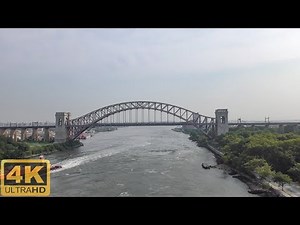 ⁴ᴷ Trains Over The Hell Gate Bridge