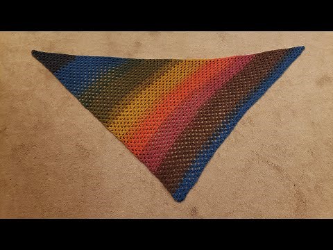 Easy Diagonal Granny Shawl Crochet Tutorial!