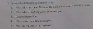 What is hydrosphere? What are the different states in which it ... | Filo