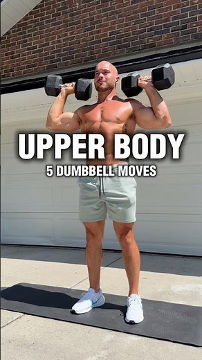 🔥Upper Body Dumbbell Workout at Home | 5 Exercises