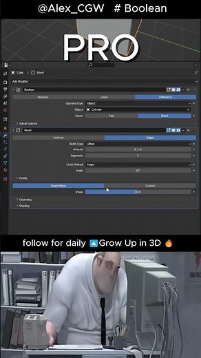 Perfect topology when using Boolean in Blender Tutorial #3dmodeling #blendertutorial #gamedev