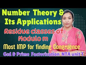 Linear Congruence | Residue classes of modulo m | Very Important for finding Linear Congruence |#NTA