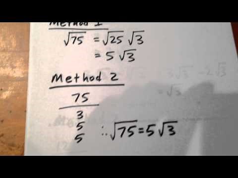 Simplify SQRT(75)