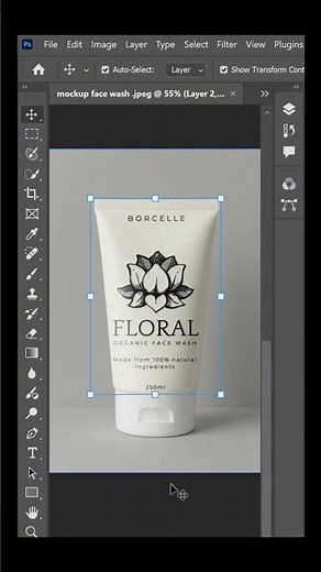 Add 🔥Realistic Design To Facewash Using Photoshop Mockup Tutorial