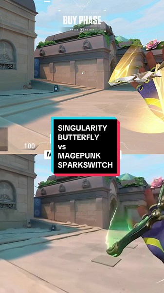 Singularity Butterfly vs Magepunk Sparkswitch | Valorant Skins Comparison