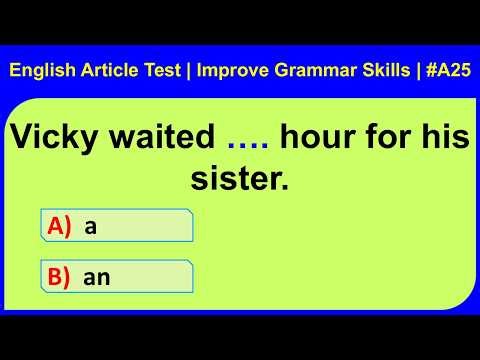 English Article Test | Improve Grammar Skills | Siriz #A26