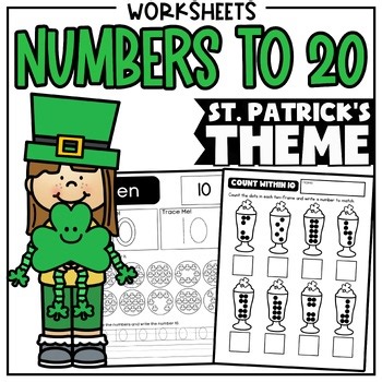 Kindergarten Numbers 0–20 Worksheets Bundle | St. Patrick’s Day Math