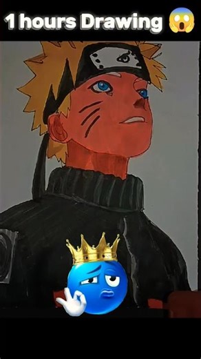 10 Second Art vs 1 Hour PRO Drawing 🤯 (Naruto Challenge) #shorts