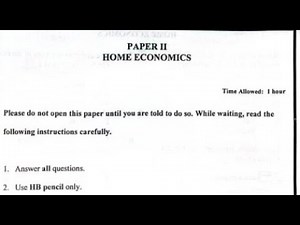 2025 BECE Pre-Vocational Studies Home Economics Questions 1 - 30 Answers