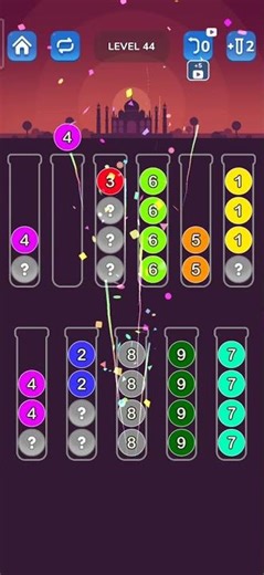 Ball sort puzzle level 44 #ballsortpuzzle #ballsortpuzzlegameplay #ballsort #ytshorts