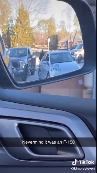 Just ran right into it.. then decided he doesn’t want an oil change after all and left #fordfuckinranger #youcantdrive #oops #fyp