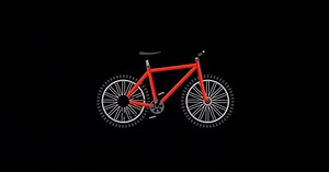 Cartoon Bicycle Riding Alpha Channel