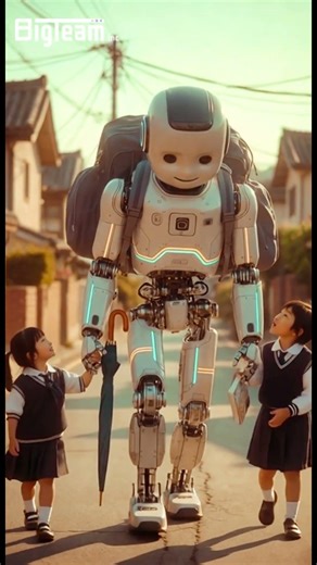 Guess Who’s Dropping the Kids Off at School? 🏫🤖 My Robot Butler! #shorts #robot #familydrama