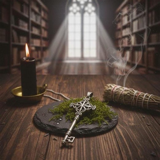 Hecate Protection Talisman Necklace Gothic Pagan Key Amulet