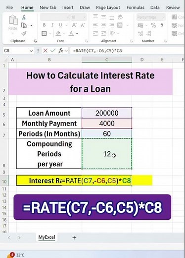 How to Calculate Interest Rate in Excel (Quick Trick!) 🔥| Find Interest Rate in Excel in 30 Seconds!