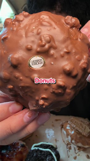 Donuts mukbang review @Saint Honoré Doughnuts @Krispy Kreme @Dunkin' @Randy’s Donuts @Voodoo Doughnut #mukbang #viral #fyp #foodie #sweets