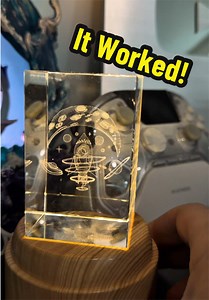 3D Logo Inside Crystal with xTool F2 Ultra UV