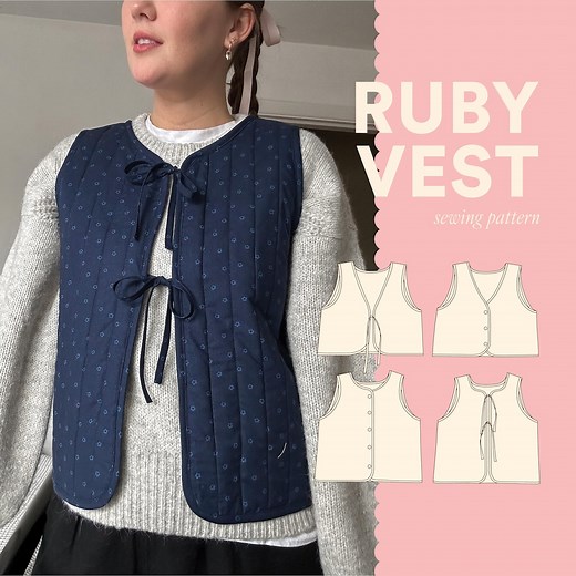 Ruby Vest PDF Sewing Pattern | Size Inclusive 0-34 | Beginner Friendly | Detailed Video Tutorial - Etsy
