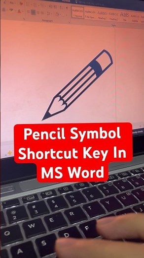 Nobody Knows This Pencil Symbol Shortcut in MS Word 😱✏️