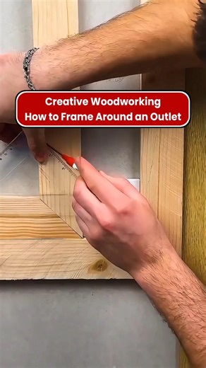 Impossible Cut? Creative Framing Around an Outlet! #shorts #woodworking #diy