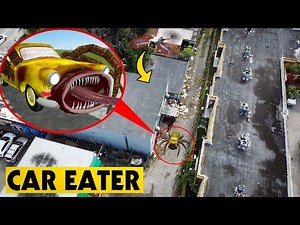 DRONE CATCHES CAR EATER IN REAL LIFE! *HE ATE MY DRONE*