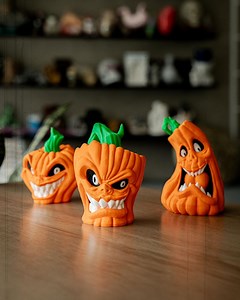 Statues amusantes de citrouilles d'Halloween - Lot de 3 - Etsy France