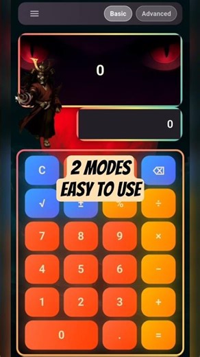 A calculator that looks cool & does more ⚡ #anime #androidapp #calculator #samurai #app #tools