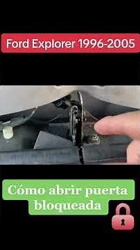 How to Unlock a Stuck Ford Explorer Door #carro #tips #ford #fordexplorer #puertas