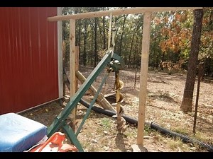 A simple way to store 3pt post hole digger / auger