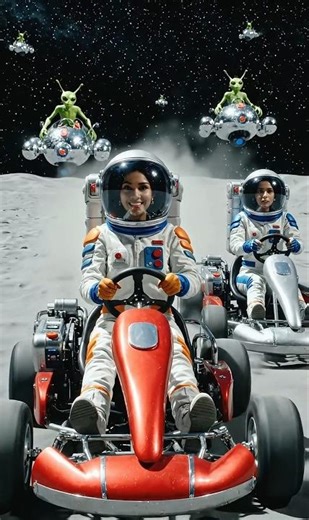 👽 Aliens vs Astronauts Go Kart Race 🚀 | Who Will Win?