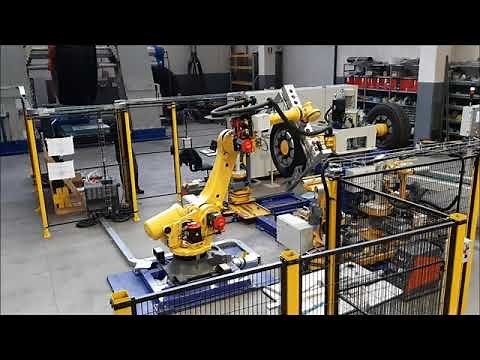 TRM Robotic handling for tire retreading.