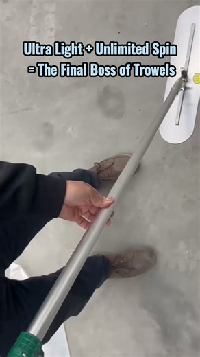 Tired of sore arms and awkward angles while troweling?Telescopic &360° rotating float, adjust length
