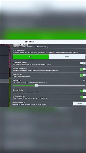 Reduce Shake Damage in MCPE 🔥 #shorts
