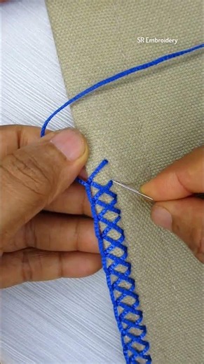 Very unique border lace hand embroidery 😱🪡#embroidery #design #handembroidery ...