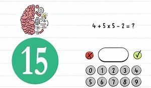 Brain Test Level 15 4 5×5-2=?