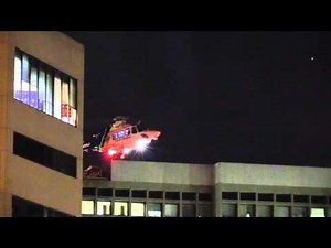 NorthStar NJ State Police Medevac Helicopter landing @ University Hospital Newark NJ