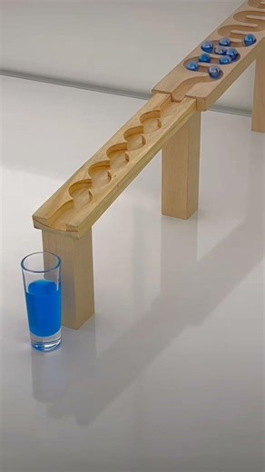 Satisfying🔵 Marble rolling fall down🤧#satisfying #marblerun