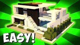 Minecraft: How To Build A Large Modern House Tutorial ( 2017 ) Minecraft Map