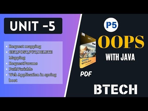 OOPS with Java Unit 5 Part 5|GET,POST,PUT,DELETE mapping , web application in spring boot | AKTU