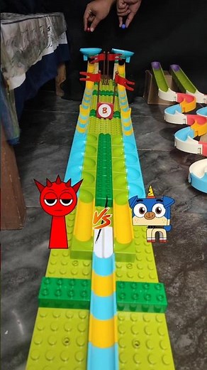 Raddy Sprunki VS Puppycorn Unikitty In Marble Run ASMR