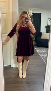 This Walmart dress!!! 😍✨ Wearing a size medium! So perfect for the holidays! | Taylor Mitchell