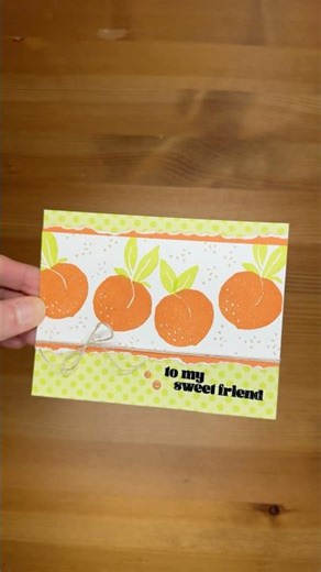 Stampin’ Up! Just Peachy Sweet Friend Card #diy #patternedpaper #papercrafting #cardmaking #handmade