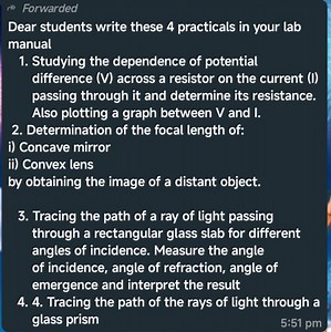 \star Forwarded Dear students write these 4 practicals in your ... | Filo