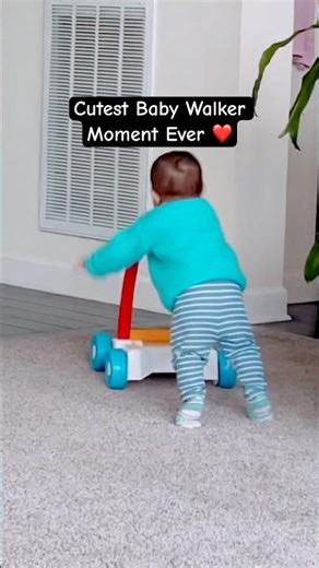 My Baby Bro’s First Steps with a Push Walker 🥹👣#shorts #babyfirststeps