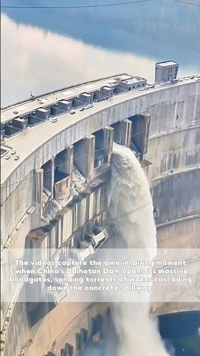Power Unleashed: The Baihetan Dam's Controlled Water Release