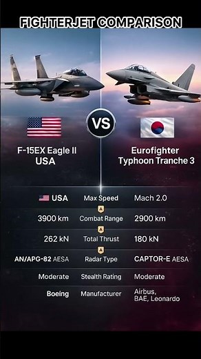 F-15EX Eagle II vs Eurofighter Typhoon | Fighter Jet Battle 2025 #F15EX #Typhoon #fighterjets #usaf