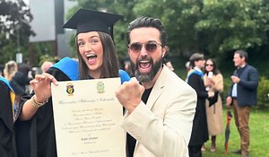 Proud dad Emmett J Scanlan celebrates daughter's graduation from UCD