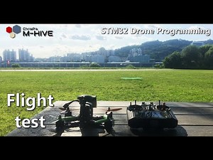 Flight test of a drone developed in STM32 drone programming from scratch course created by M-HIVE